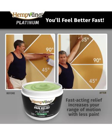 Hempvana Platinum Pain Cream 4oz - Fast Relief for Inflammation, Muscle & Arthritis - Buy Online on GoSupps.com