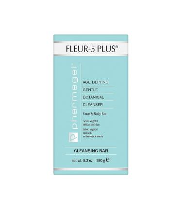 Pharmagel Fleur-5 Plus Antioxidant Gentle Cleansing Bar 5.3oz - Natural Daily Bath and Face Wash Soap for Sensitive Skin - Buy Online on GoSupps.com