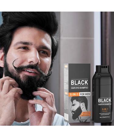  Mlllokfki Natural Hair Color Hair Dye 5 en 1 Black Shampoo Dye Plant Shampoing Gray Hairs Coverage Unisexe Hair Color Gentle Hairs Dye Easy Color Application for Men and Women - Buy Online on GoSupps.com