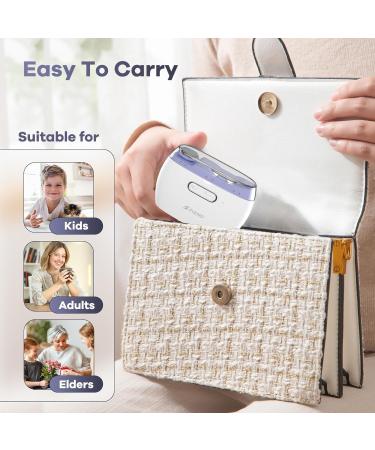 Electric Automatic Nail Clippers Portable Nail File No Noise Nail Scraps Storage Nail Blanking Sanding and Polish 2 in 1 Easy Operation LED Light Nail Trimmer Cutter for Kids Elderly - Buy Online on GoSupps.com