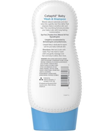 Cetaphil Baby Wash and Shampoo with Organic Calendula 7.8 oz - Gentle Shampoo and Body Wash for Baby's Sensitive Skin - Buy Online on GoSupps.com