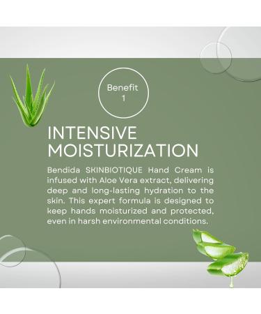 Bendida Skinbiotic Hand Cream with Aloe Vera Extract + Glycerin - Moisturizing Cream for Rough and Damaged Skin - Gentle Care Cream for Dry Hands and Stressed Skin - - Buy Online on GoSupps.com