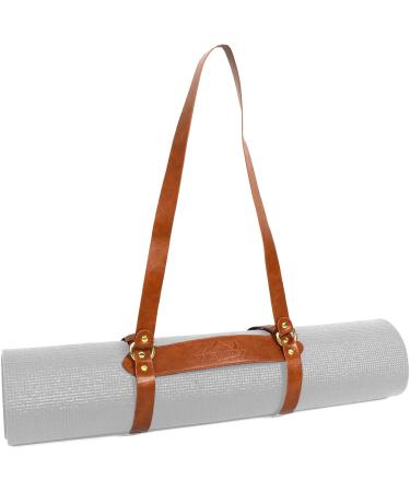Vegan Leather Yoga Mat Carrier Sling | Adjustable Blanket Strap | Bedroll Straps - Buy Online on GoSupps.com