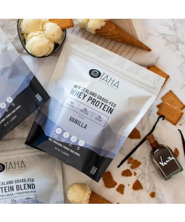 Taha Health & Nutrition Vanilla Whey Protein Powder 2LB - 25g Protein Keto Gluten-Free New Zealand Grass-Fed Low Sugar - Buy Online on GoSupps.com