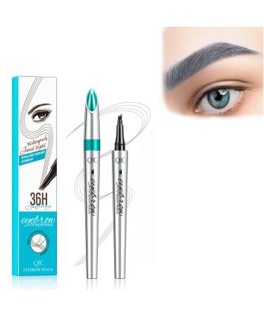 New Magic Eyebrow Pencil 3D Waterproof Microblading Eyebrow Pencil Contouring Pen Eyebrow Pencil with 4 Fork Tip Effortlessly Creates Lasting MakeUp Professional Natural Looking Eyebrows (1PC-E)