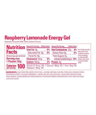 GU Energy Original Sports Nutrition Energy Gel 8-Count - Raspberry Lemonade | 8-Pack - Buy Online on GoSupps.com