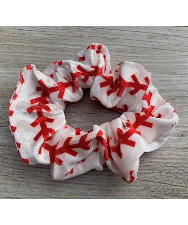 Baseball Premium Velvet Scrunchie - No Crease Hair Elastic | Baseball Hair Accessories - Buy Online on GoSupps.com