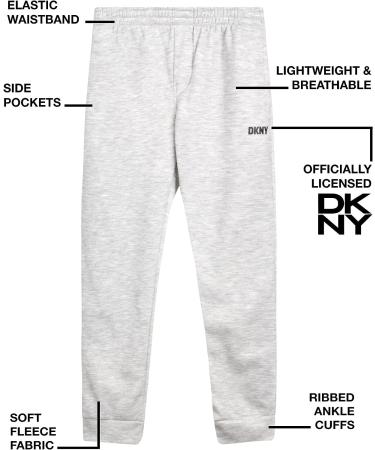DKNY Boys 2 Pack Fleece Jogger Sweatpants - Light Grey Heather, Size 8-16 - Buy Online on GoSupps.com