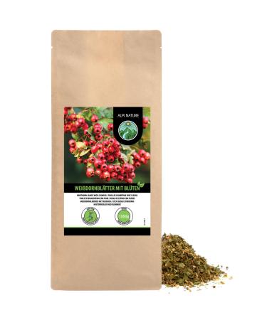 Alpi Nature Alpi Nature Hawthorn Herbal Tea 1kg Loose Leaf Tea Dried and Cut Hawthorn Leaves and Flowers