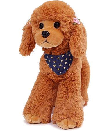 Heionia Teddy Dog Plush Toy - Kawaii Brown Poodle Cuddly Toy (20cm) | Perfect Gift for Kids & Girls | International Shipping Available - Buy Online on GoSupps.com