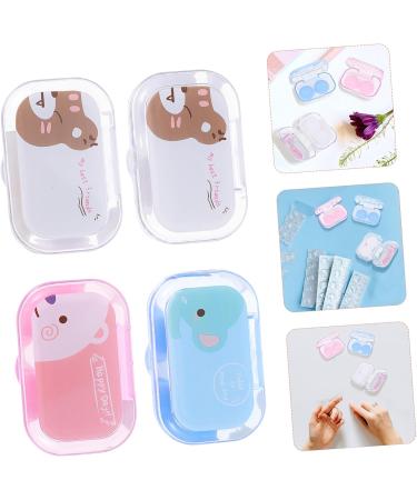 Solustrie Cartoon Pupils Contact Lenses - 4 Boxes with Storage Case | Travel-Friendly Lens Holder - 6.5x4.5x2.5cm - Buy Online on GoSupps.com