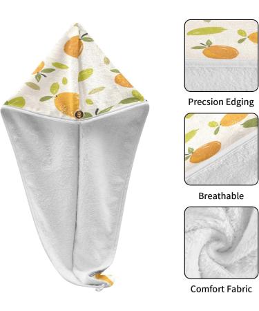 Orange Dry Hair Cap - 2 Piece Quick Dry Towel Set with Button Headband | Super Absorbent & Comfortable for International Shipping - Buy Online on GoSupps.com
