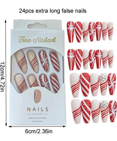 Long Press on Nails Halloween Press on Long Nails with Spider Pattern False Nails for Halloween Full Nails Fake Long Fingernails Various Sizes for Ball Wedding Home Christmas gift - Buy Online on GoSupps.com