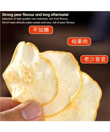  HQZMCTE Naturally Air-Dried Sliced Snow Pear Tea - No Added Sugar 50g / 1.76oz Naturally Sweet - Buy Online on GoSupps.com