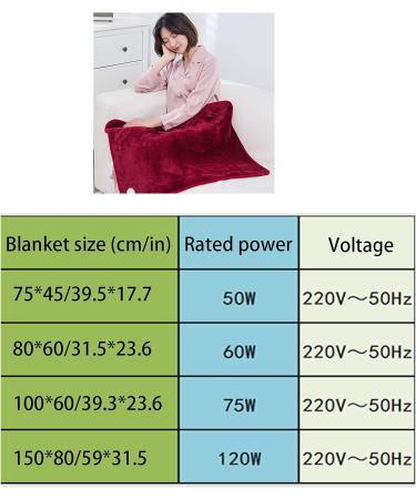 VVHuda Intelligent Heating Blanket - Fast Heating Flame-Retardant Perfect for Home & Office | Red & Pink 39.5x17.7in & 39.9x23.6in - Ideal Gift - Buy Online on GoSupps.com
