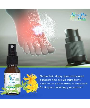 Nerve Pain Away Homeopathic Topical Spray - Temporary Relief for Hands & Feet - Buy Online on GoSupps.com