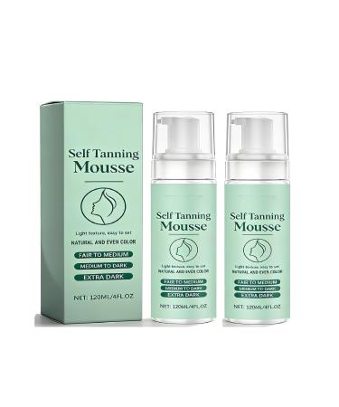 Mousse autobronzante pour le corps et le visage lotion autobronzante naturelle formule non collante hydratante absorption rapide 2pcs
