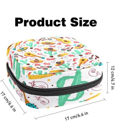 Shop Stylish Women's Binding-Up Bags | Guitars & Cacti Tampon Storage Bags with Zip Pockets - Ideal Menstrual Tied Bags - Buy Online on GoSupps.com