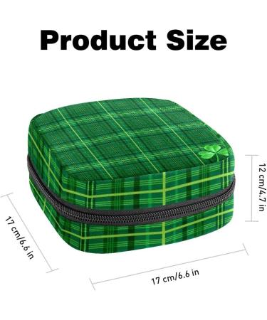 St. Patrick's Day Menstruation Pad Bag with Zipper | Women's Napkin & Tampon Storage Bags - Buy Online on GoSupps.com