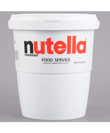 Nutella 6.6 lbs Tub w/ Handle Bulk Size for High Volume Users, Convenient Wide-Mouth Container (6.6 lb) 6.6 Pound (Pack of 1)