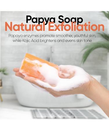 Kojic Acid Soap for Hyperpigmentation & Skin Brightening - Turmeric Papaya Dark Spot Cleanser - Reduces Acne Scars & Evens Tone - USA Made Body Wash for All Skin Types - Buy Online on GoSupps.com