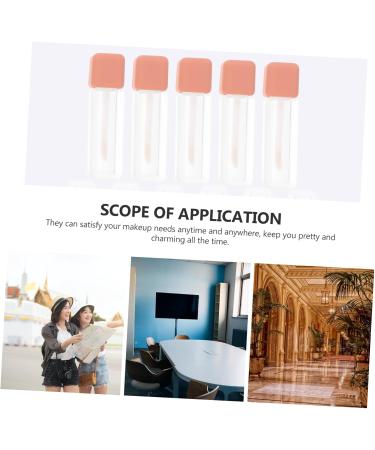  FELTECHELECTR Pack of 5 Refillable Lip Gloss Tubes 6 ml Matte Finish Orange - Buy Online on GoSupps.com