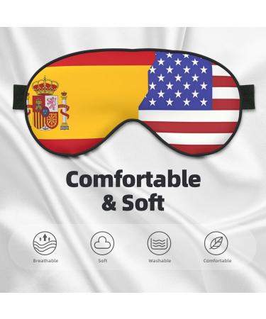 American Spain Flag Unisex Adjustable Eye Mask - Perfect for Travel Yoga and Office Naps - Buy Online on GoSupps.com