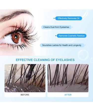 Lash Extension Cleanser 80ml Concentrate - Gentle DIY Eyelash Shampoo for Salon & Home Use - Non-Irritating Formula - Makes 8 Bottles (Unscented) - Buy Online on GoSupps.com