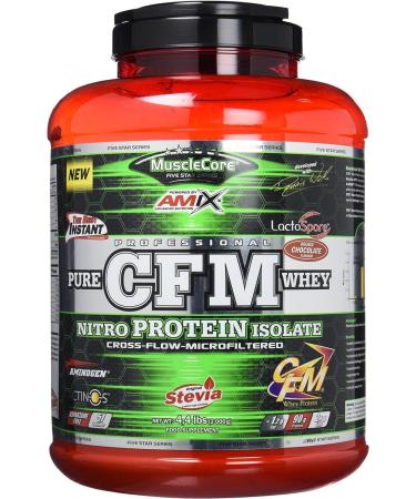 Amix - CFM Nitro Protein Isolate - Increases muscle mass and accelerates recovery, whey protein with digestive enzymes, aspartame free, vanilla milk flavor 2kg