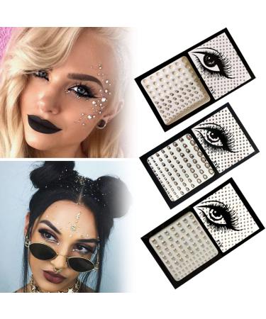 MINGT Makeup Rhinestones for Eyes Face Gems Stickers Eye Jewels Rhinestones Makeup Glitter Makeup Gems for Eyes Jewels Stickers for Makeup Rave Accessories for Women Mermaids (243 PCS)