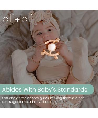 Ali+Oli Mist Giraffe Baby Teether & Rattle - BPA Free Silicone Teething Toy for Babies 3+ Months - Buy Online on GoSupps.com