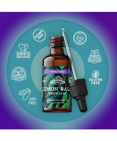 Florida Herbs Organic Lemon Balm Tincture - 2 Fl Oz Extract Drops - Made in USA - Non-GMO - Buy Online on GoSupps.com