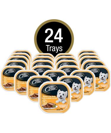 CESAR Adult Wet Dog Food Classic Loaf in Sauce Entr es - Chicken & Liver 100g Tray (24 Pack) Chicken & Liver 100 g (Pack of 24) - Buy Online on GoSupps.com