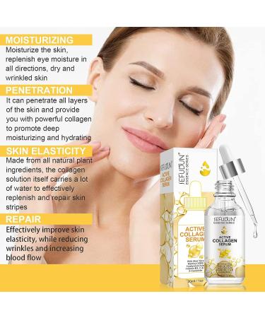 Active Collagen Serum - Organic Anti-Aging Facial Serum for Elasticity, Even Skin Tone, Lift & Firm - 1 oz - Buy Online on GoSupps.com