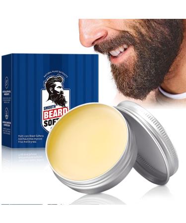 50g Baume Barbe pour Homme Baume Barbe Soin Homme pour une Barbe Douce et Souple Hydratant Lisse et adoucit les poils du visage grossiers et secs Bleu