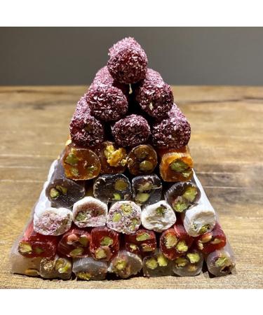 Buy Pergamo Vegan Snacks & Sweets | Turkish Delight Gift Box with Pistachios & Pomegranate - Premium 300g - Buy Online on GoSupps.com