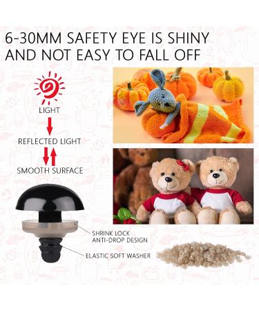 816 Pcs Colorful Safety Eyes for Amigurumi - Plastic, 6-30mm, with Washers - Ideal for Crochet, Stuffed Animals, Teddy Bears - Buy Online on GoSupps.com