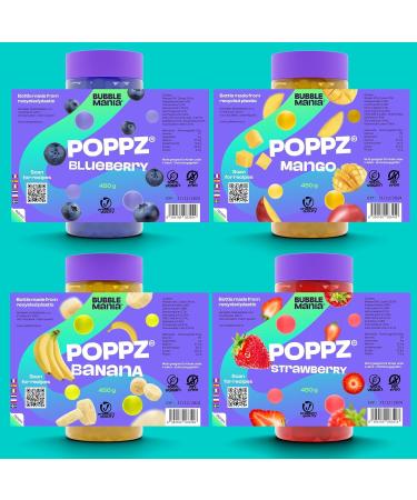 Buy Bubble Mania Popping Boba Pearl Fruit Mix - Vegan Gluten-Free Tapioca Beads for Bubble Tea | 16 Pack Value Bundle - Buy Online on GoSupps.com