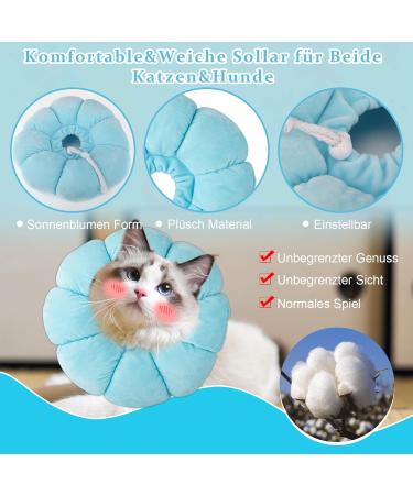 Buy Hylyun Adjustable Halsrause Cat Collar Soft Sunflower Design for Recovery | Ideal for Cats & Small Dogs After Surgery - Buy Online on GoSupps.com