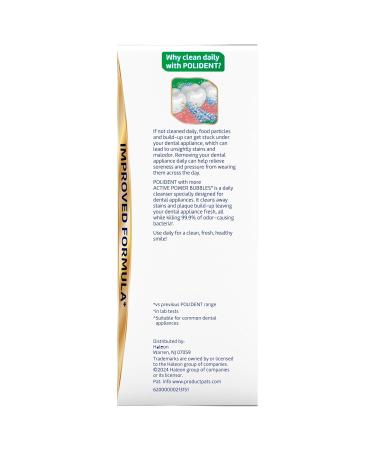 Polident Overnight Whitening Antibacterial Dental Appliance Cleanser Tablets, 60 Count - Buy Online on GoSupps.com
