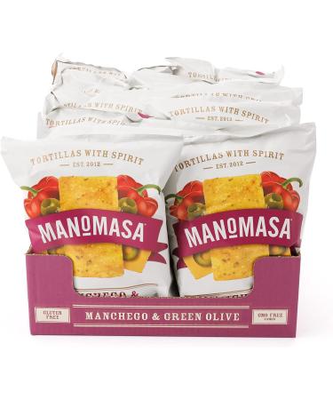 Manomasa Manchego & Green Olive 12 x 140g Manchego and Green Olive - Buy Online on GoSupps.com