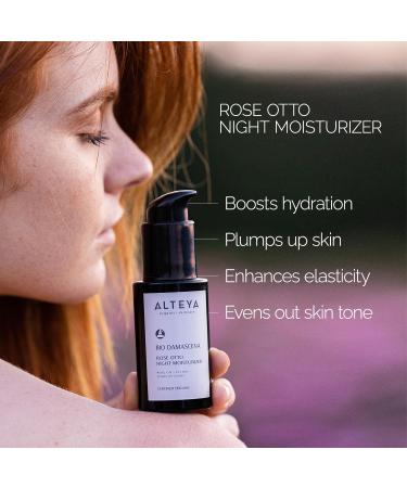 Altenya Bio Night Moisturizer 50ml - Natrue Certified Organic - Pure Damascus Rose Oil - Premium Skin Care - Buy Online on GoSupps.com