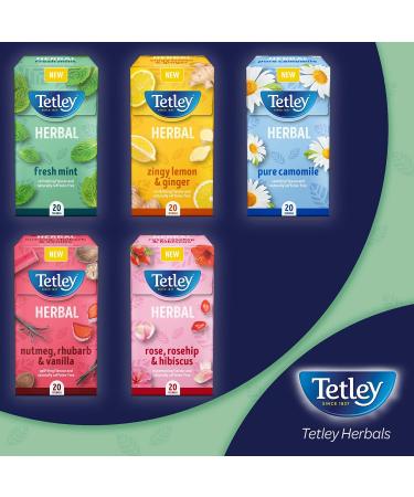 Tetley Pure Camomile Tea Bags - 20 Count Box for Relaxing Herbal Infusion - Buy Online on GoSupps.com