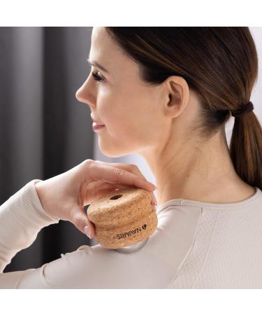 Navaris Massage Ball with Cork Bracket - Versatile Hot & Cold Fascia Roller for Back and Neck Relief - Buy Online on GoSupps.com