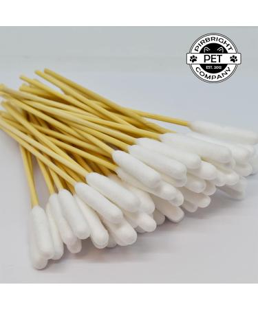 Pirbright Pet Company Extra Large 15cm Pet Dog Cotton Bud Ear Cleaner Long Bamboo Cotton Buds For Cleaning Animals Ears 50 Pack Ear Swab Sticks 50 Pack Ear Buds - Buy Online on GoSupps.com