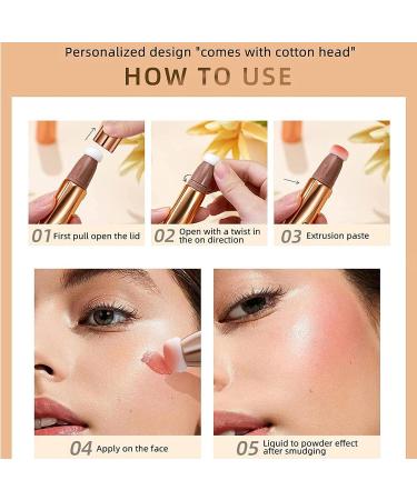 Matte Finish Liquid Contour Stick - Waterproof Dual Color Body and Face Makeup Wand - Buy Online on GoSupps.com