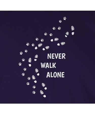 Shirtracer Women's Shirt - Perfect Gift for Dog Owners - Never Walk Alone Paw Prints in Purple (Size L) - Buy Online on GoSupps.com