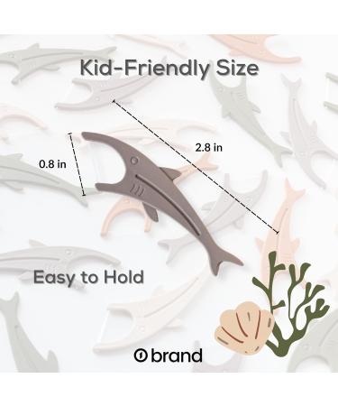 Kids Eco-Friendly Floss Picks 200 Picks Fun Animals and Colors Dental Floss Picks Plant Based (Shark) - Buy Online on GoSupps.com