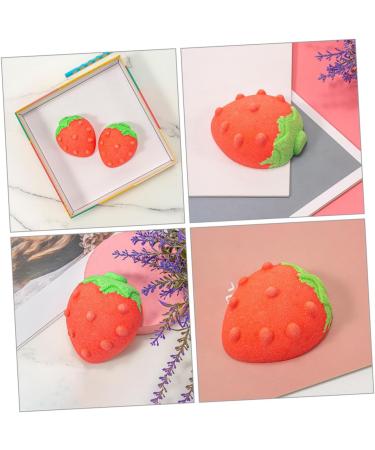 4pcs Strawberry Bath Ball - Natural Foaming Bath Salt with Essential Oils | Cute & Relaxing Bathing Experience - Buy Online on GoSupps.com