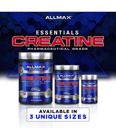ALLMAX Essentials CREATINE - 400g Vegan & Gluten Free Powder for Enhanced Performance | 80 Servings - Best International Shipping - Buy Online on GoSupps.com